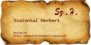 Szalontai Herbert névjegykártya